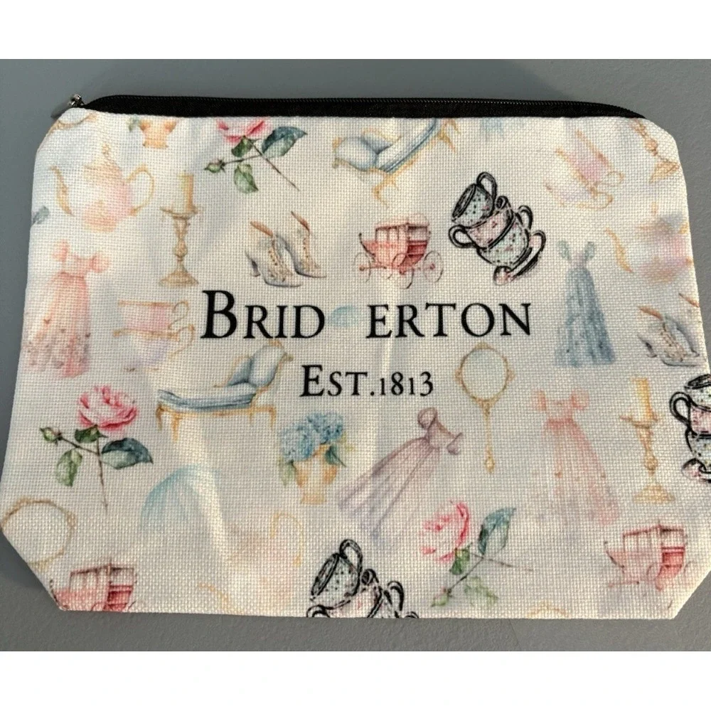 Bridgerton‎ Cosmetic Bag Lady Wistledown design 9x7